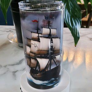 Pirate Ship 4 in 1 Can Cooler 14oz Tumbler 🎉sale
